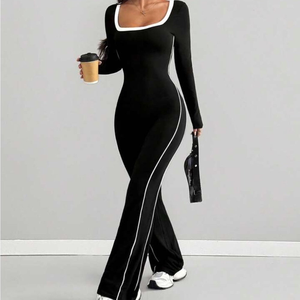 Elegant Black Long Sleeve Dress